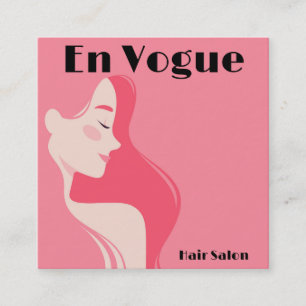En Vogue Hair Salon Personalize Quadratische Visitenkarte
