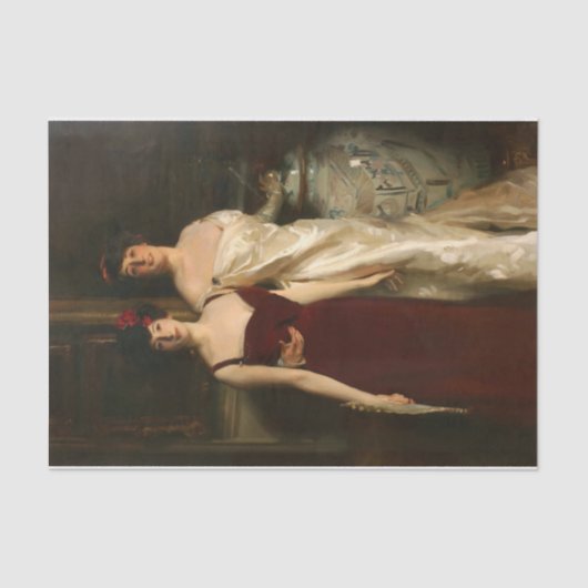 Ena und Betty Daughters von John Singer Sargent Seidenpapier (Vorderseite)