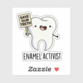 Enamel Activist Funny Dental Tooth Puff Aufkleber (Blatt)
