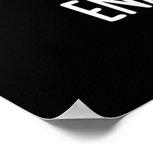 Enamel Activist Funny Dental Tooth Puff Dark BG Poster (Ecke)