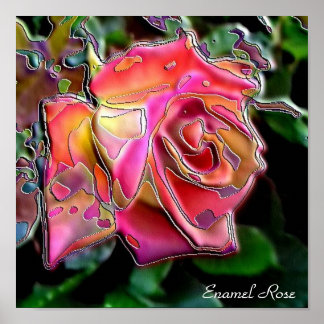 Enamel-Rose Poster