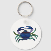 Enameled Blue Crab Schlüsselanhänger (Vorderseite)