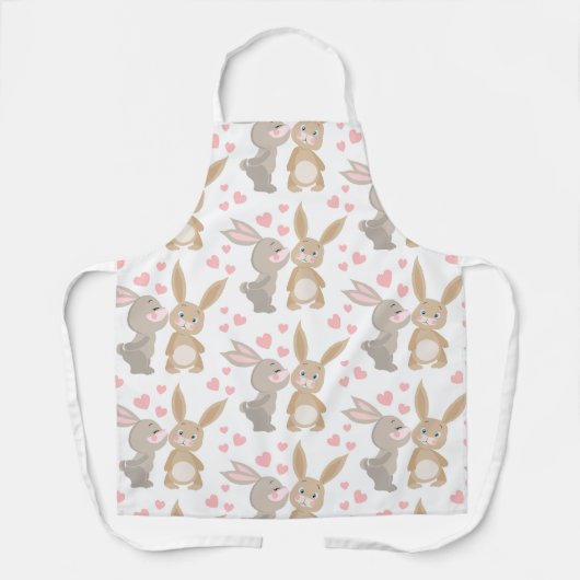 Enamored Bunnies Schürze (Vorderseite)