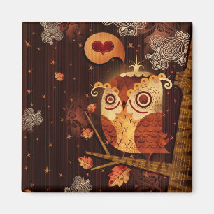 Enamored Owl Magnet