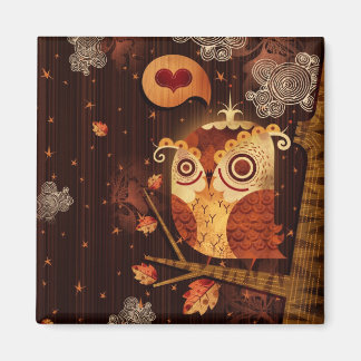 Enamored Owl Magnet