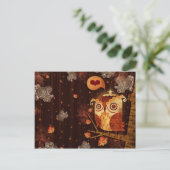 Enamored Owl Postkarte (Stehend Vorderseite)