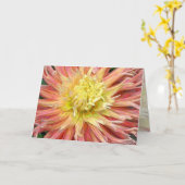 Enamuliert Dahlia Bloom Geburtstag Karte (Gelbe Blume)