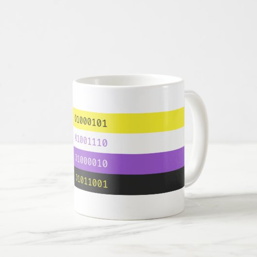 Enby Binary Tasse (VorderseiteRechts)