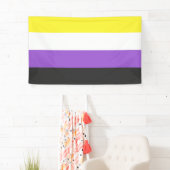 Enby-Flag (nicht binärer Stolz) Banner (Insitu)