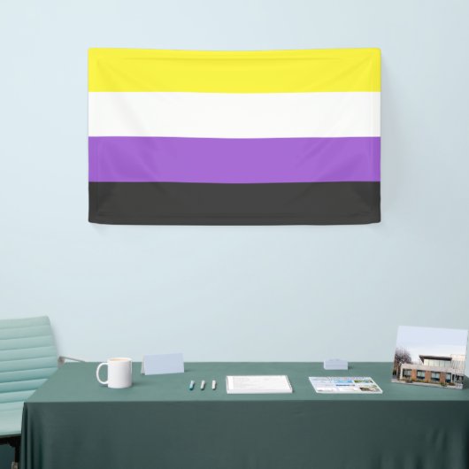 Enby-Flag (nicht binärer Stolz) Banner (Messeveranstaltung)