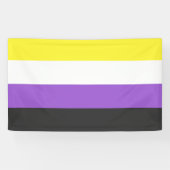 Enby-Flag (nicht binärer Stolz) Banner (Horizontal)