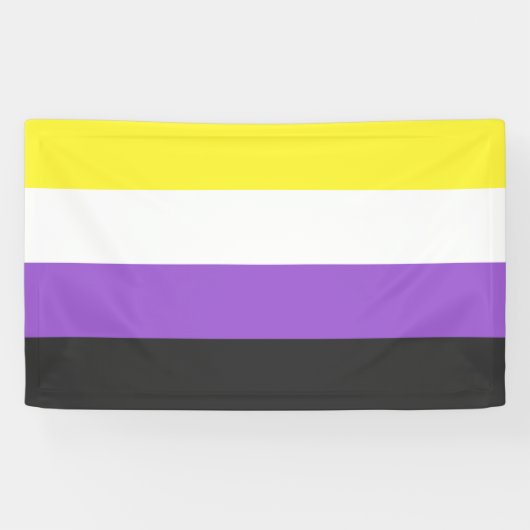 Enby-Flag (nicht binärer Stolz) Banner (Horizontal)