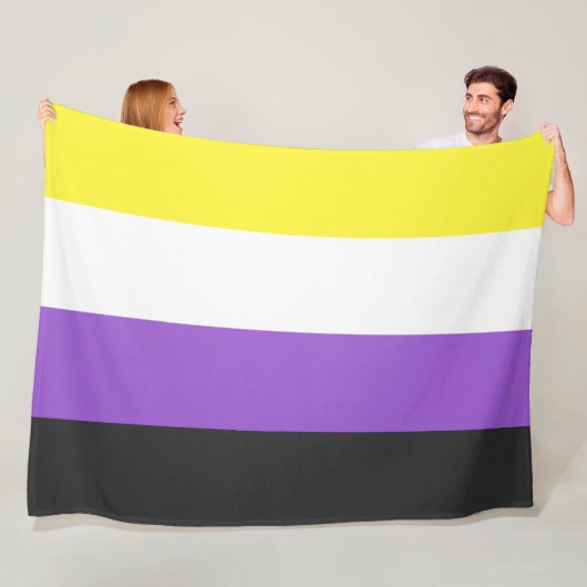 Enby-Flag (nicht binärer Stolz) Fleecedecke (Beispiel)
