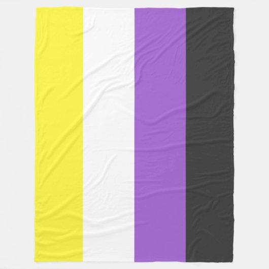 Enby-Flag (nicht binärer Stolz) Fleecedecke (Vorderseite)