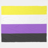 Enby-Flag (nicht binärer Stolz) Fleecedecke (Vorderseite (Horizontal))