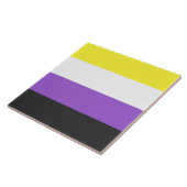 Enby-Flag (nicht binärer Stolz) Fliese (Seite)