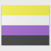 Enby-Flag (nicht binärer Stolz) Geschenkpapier (Flach)