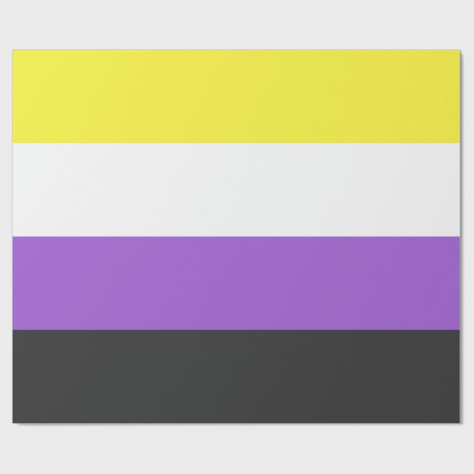 Enby-Flag (nicht binärer Stolz) Geschenkpapier (Flach)