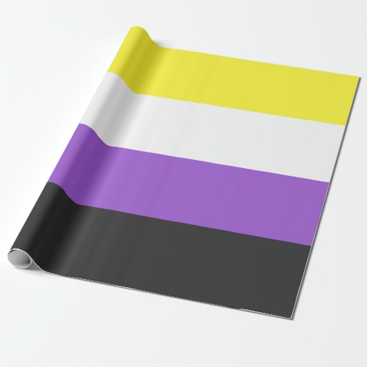 Enby-Flag (nicht binärer Stolz) Geschenkpapier (Ungerollt)