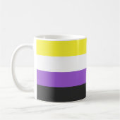Enby-Flag (nicht binärer Stolz) Kaffeetasse (Links)