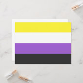 Enby-Flag (nicht binärer Stolz) Karte (Vorderseite/Rückseite Beispiel)