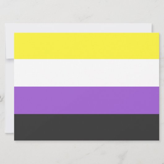 Enby-Flag (nicht binärer Stolz) Karte (Vorderseite)