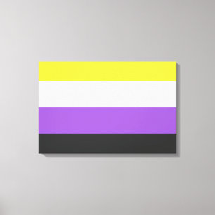Enby-Flag (nicht binärer Stolz) Leinwanddruck