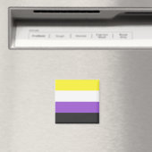 Enby-Flag (nicht binärer Stolz) Magnet (In Situ (Geschirrspüler))