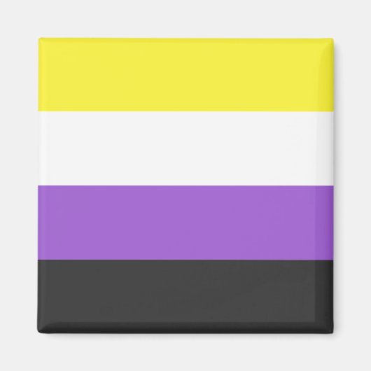Enby-Flag (nicht binärer Stolz) Magnet (Vorne)