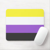 Enby-Flag (nicht binärer Stolz) Mousepad (Mit Mouse)
