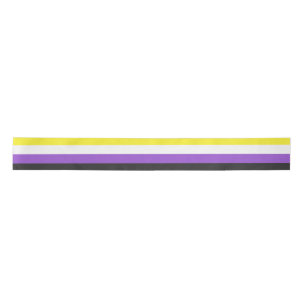 Enby-Flag (nicht binärer Stolz) Satinband