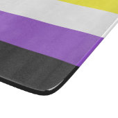 Enby-Flag (nicht binärer Stolz) Schneidebrett (Ecke)