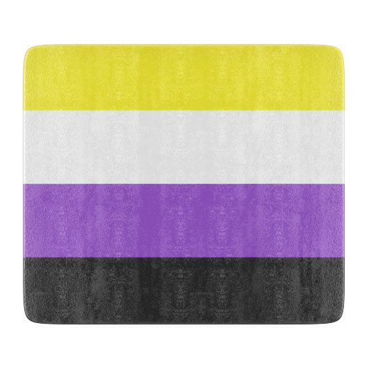 Enby-Flag (nicht binärer Stolz) Schneidebrett (Vorderseite)