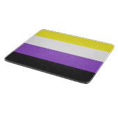Enby-Flag (nicht binärer Stolz) Schneidebrett (Ecke)