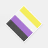 Enby-Flag (nicht binärer Stolz) Serviette (Ecke)