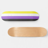 Enby-Flag (nicht binärer Stolz) Skateboard (Horizontal)