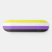 Enby-Flag (nicht binärer Stolz) Skateboard (Horizontal)
