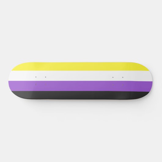 Enby-Flag (nicht binärer Stolz) Skateboard (Horizontal)