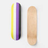 Enby-Flag (nicht binärer Stolz) Skateboard (Vorderseite)
