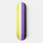 Enby-Flag (nicht binärer Stolz) Skateboard (Vorderseite)