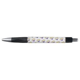 Enby Heart Pattern Pen Kugelschreiber