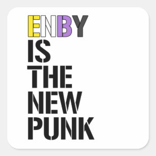 Enby ist der neue Punk Quadratischer Aufkleber
