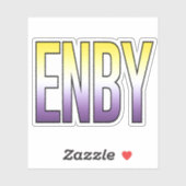 ENBY - Nichtbinär Aufkleber (Blatt)