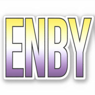 ENBY - Nichtbinär Aufkleber