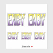ENBY - Nichtbinär Aufkleber (Blatt)