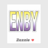 ENBY - Nichtbinär Aufkleber (Blatt)