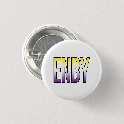 ENBY - Nichtbinär Button (Vorne & Hinten)