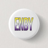 ENBY - Nichtbinär Button (Vorderseite)
