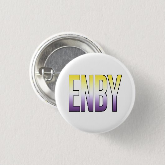 ENBY - Nichtbinär Button (Vorne & Hinten)