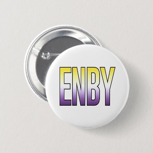 ENBY - Nichtbinär Button (Vorne & Hinten)
